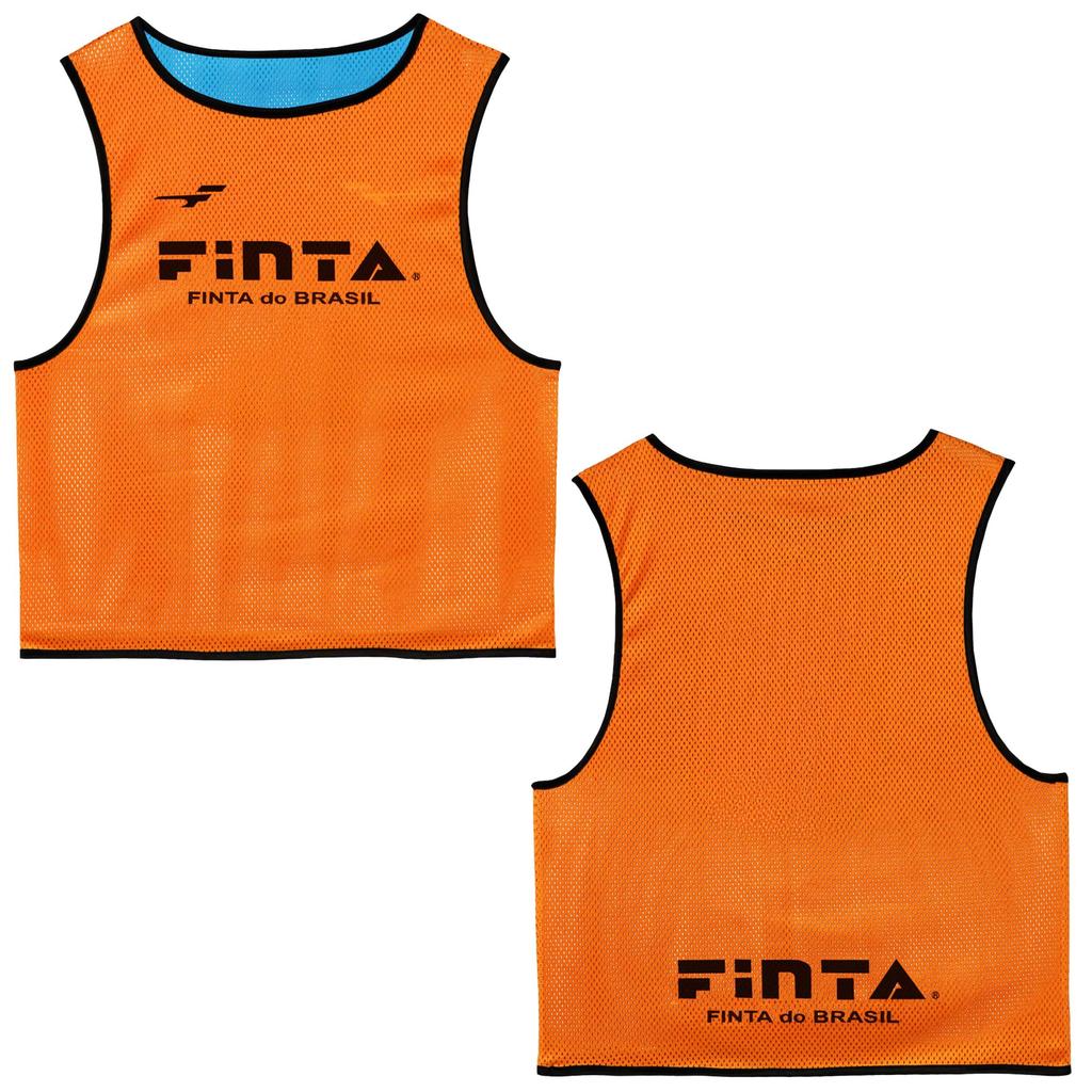 FINTA Soccer/Futsal Junior One-Size-Fit Sublimation Reversible Bib, 1 Bib, No Number, FT3528 (2261) Sax x Orange