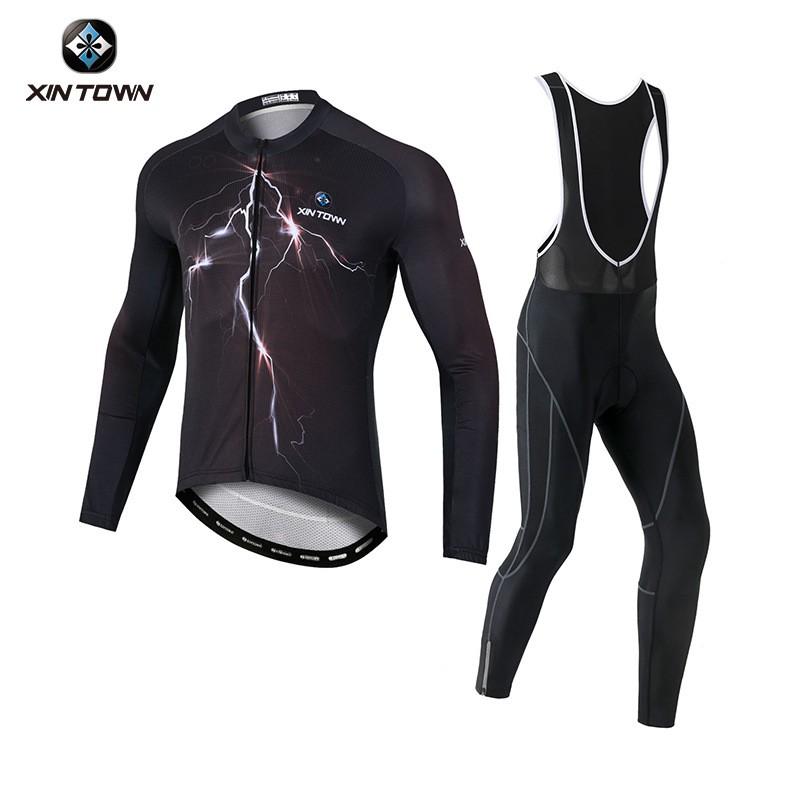 XINTOWN Cycling Bib Set Breathable Lightweight Mens Bicycle Clothing