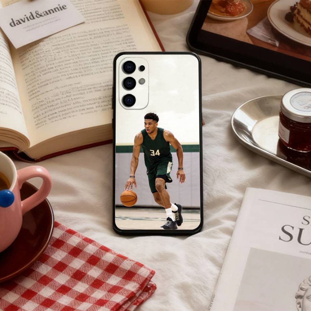 Баскетбол G-Яннис А-Антетокунмпо Чехол для телефона для Samsung S 25,24,23,22,30,21,10,9,Ultra,Plus,Lite,FE,4,5 G Мягкий черный чехол
