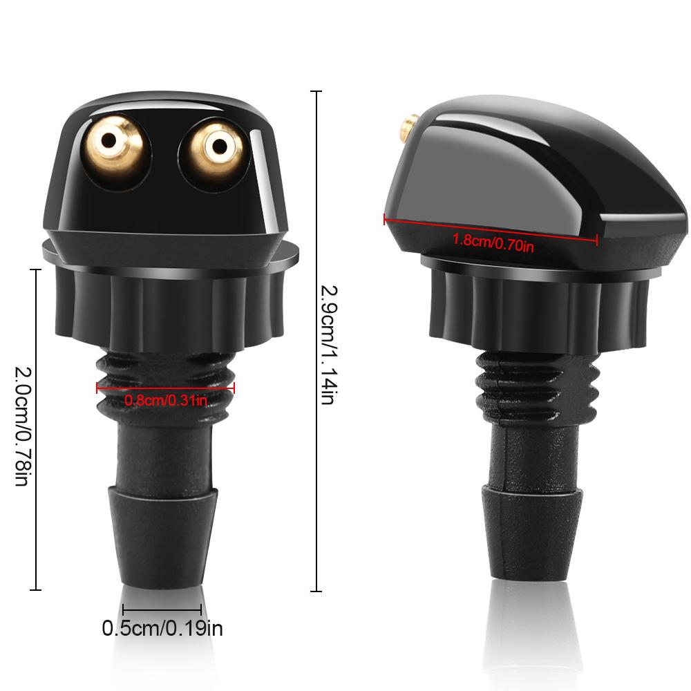 Автомобильные стеклоочистители Распылительная насадка для омывателя Подходит для большинства моделей автомобилей Автомобильные двойные отверстия Автомобильные стеклоочистители Водяная струя Аксессуары для стеклоочистителей