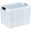 TRUSCO Clear Light Box 86L Transparent X 4 TCR-04D (Storage Box/Storage Case) [Case Sold]