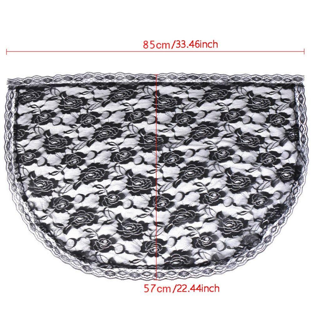 Romantic Mantilla Veil D Shape Women Scarf Traditional Vintage Lace Veil Wedding Ceremony