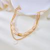 Popular shell rice bead necklace set new fashionable personalized versatile women's collarbone chain