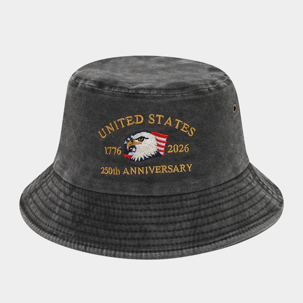 Washed Fisherman's Hat Wide Brim Bucket Hat Windproof Portable Outdoor Hat
