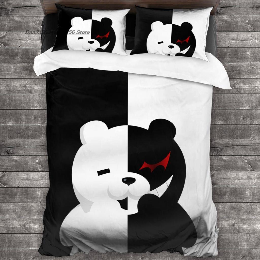 3D Принт Мультфильмы Danganronpa Монокума Комплект Постельного Белья Односпальный Полуторный Двуспальный Кингсайз Комплект для Кровати Взрослый Детский Спальня Комплекты Пододеяльников