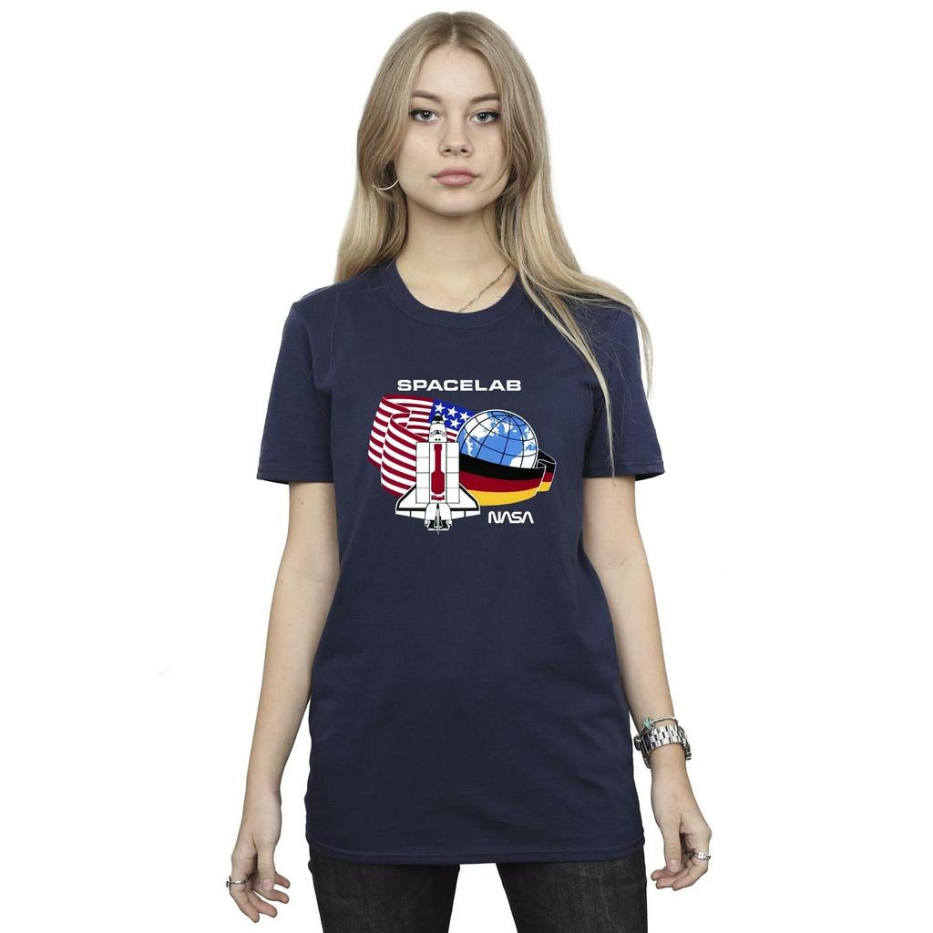 NASA Womens/Ladies Space Lab Cotton Boyfriend T-Shirt