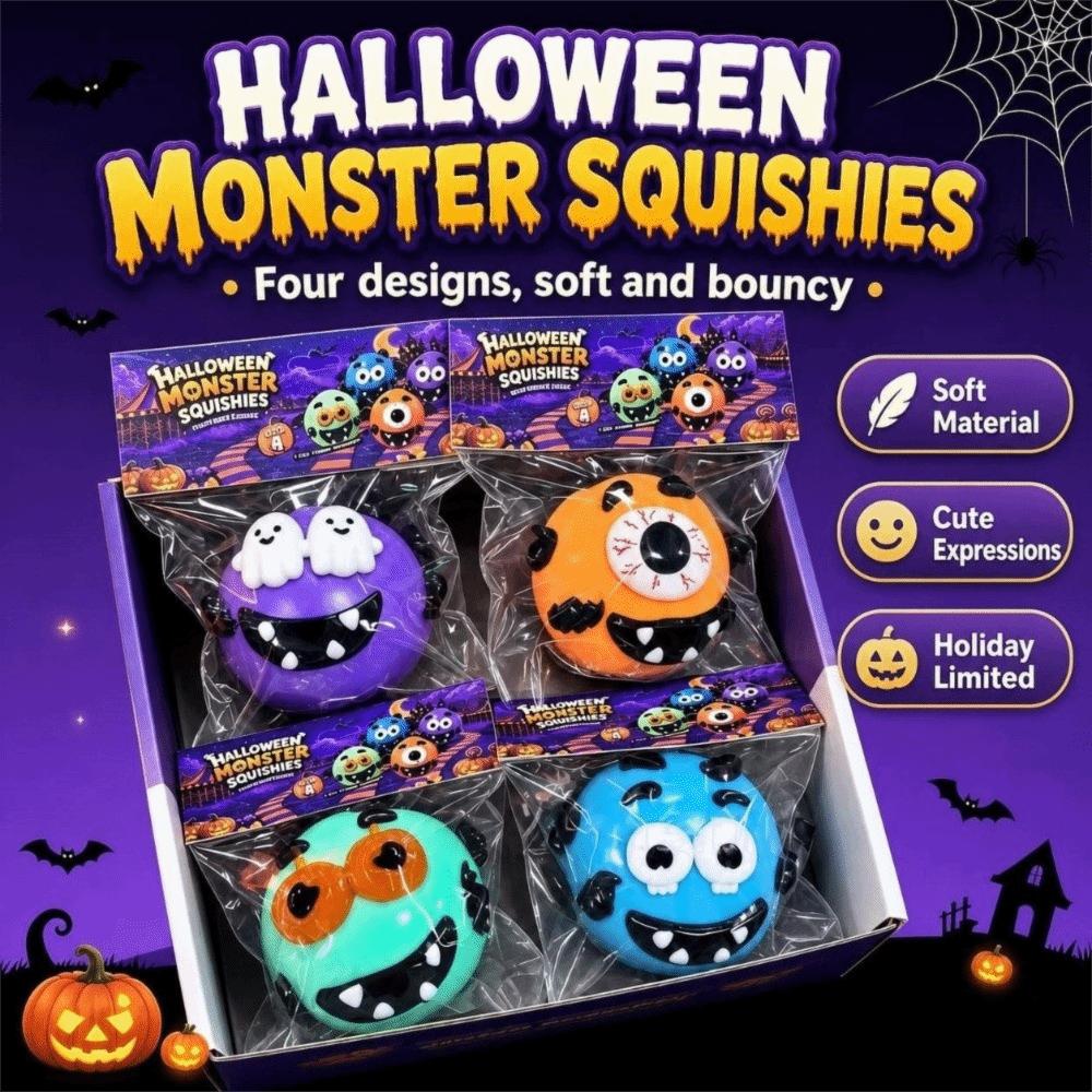 Ultra-Soft Quirky Sensory Fidget Toy Halloween Theme Dog Face Swap Squishy Office Desk Decor