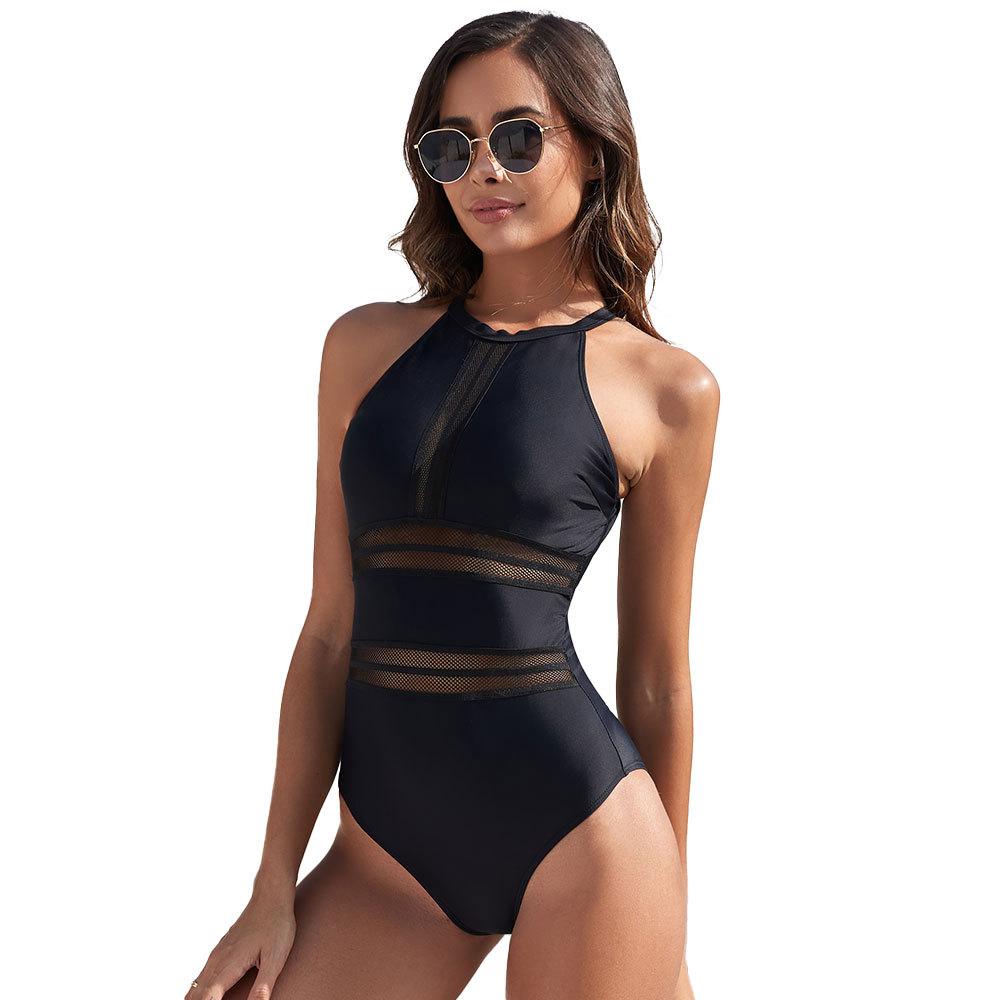 Sexy Swimsuit Plus Size Mesh One Piece Swimsuit