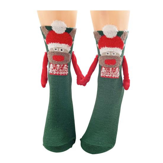 Магнитные носки "Держащиеся за руки" Оригинальные Смешные Рождественские носки "Держащиеся за руки" Рождественский чулок Наполнитель Подарки-приколы для женщин мужчин