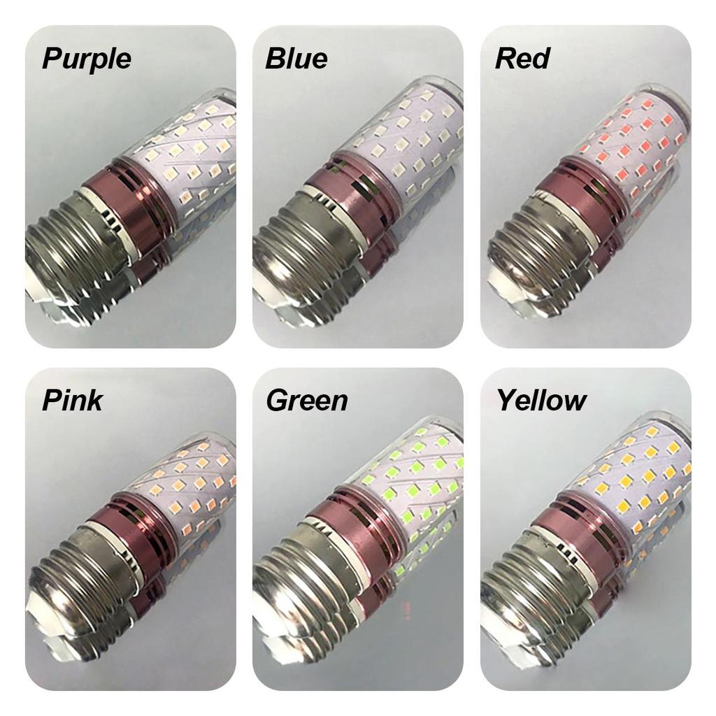 E27 Led Colorful Corn Bulb No Flash 220v Light 7colors Lamp 270 Degree Beam Angle 12w 2835 SMD Lampada Night Bulbs Energy-saving
