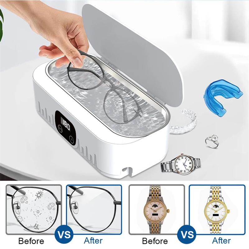 Ultrasonic Cleaner Ultrasonic Glasses Cleanser High Frequency Ultrasound Cleaning Bath For Glasses Jewelry Ultra Sonic Cleaner