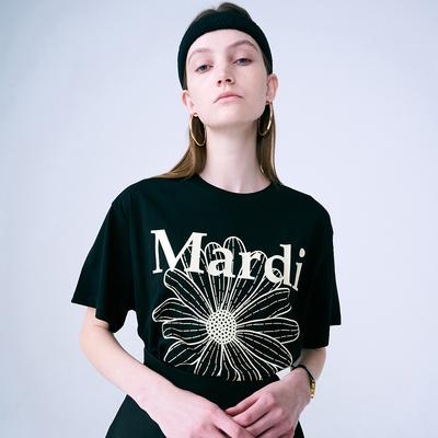 [mardimercredi] Футболка Цветочный Марди - Черный Кремовый