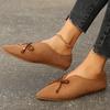 Fashion 2025 Women Loafers Retro Pointed Toe Suede Flat Shoes Summer Slip On Casual Shoes Female Feetwear Zapatos De Mujer Plus Size