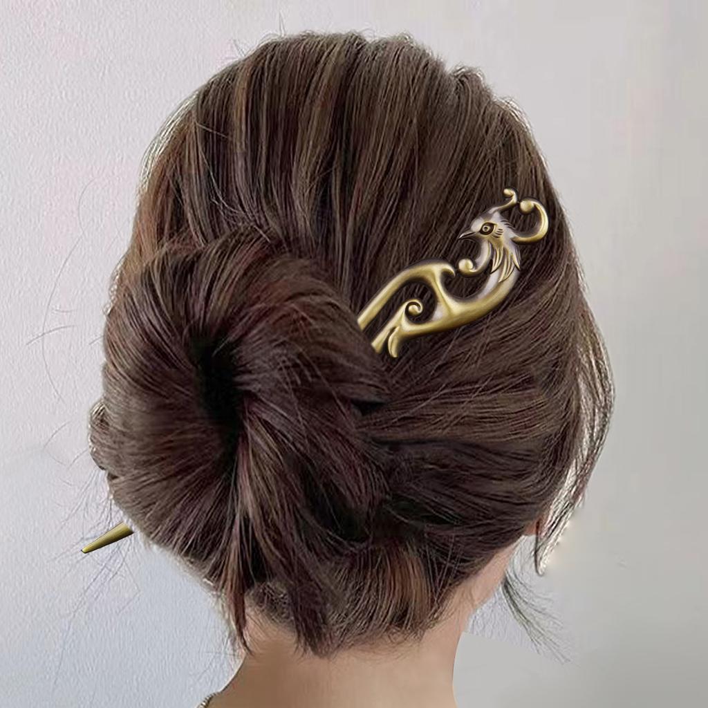 Ретро китайский Феникс кисточка заколка для волос для женщин шпильки для волос шпильки цветок ручной работы шпильки шарм ювелирные аксессуары украшения для волос