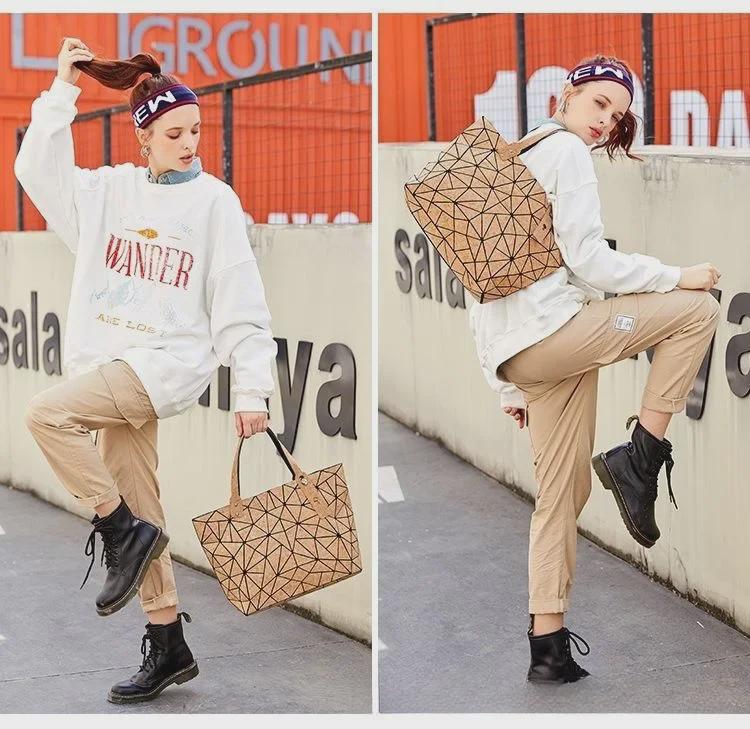 Набор из сумки-тоута, рюкзака, сумки через плечо и косметички из пробки с геометрической ромбовидной вышивкой