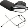 2 Pairs of Fashionable Foldable Reading Glasses Compact Design and Lightweight Box Portable and Foldable Reading Glasses