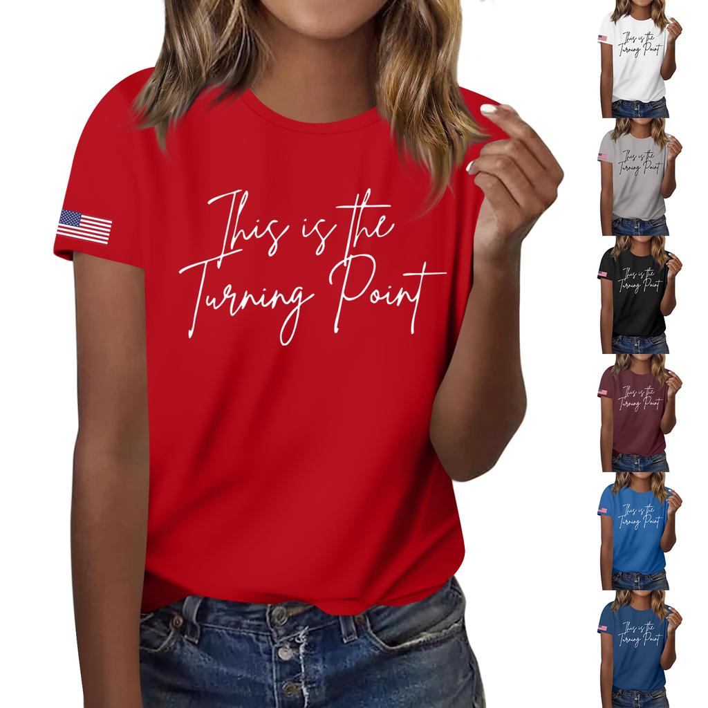 Fashionable Round Neck Short Sleeve Work Clothes Printed Tops For Mens Summer Tops