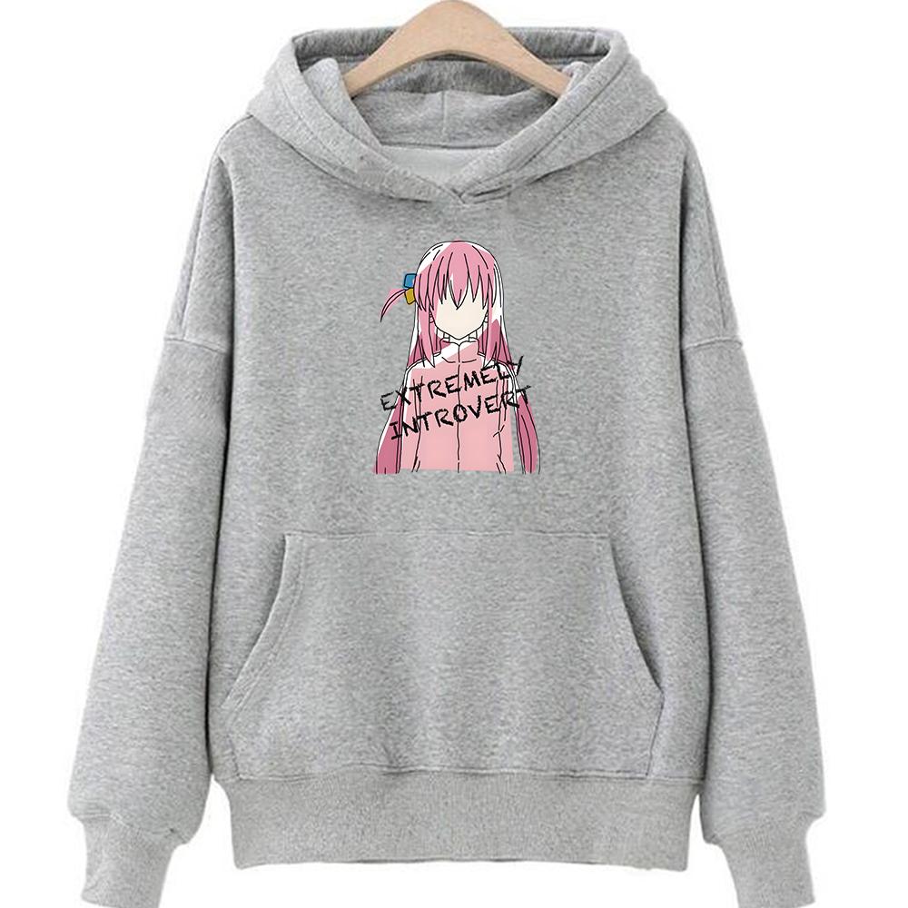 БОЧКИ СКАЛА! Hitori Gotou толстовка большого размера, винтажная эстетичная толстовка с длинными рукавами для женщин/мужчин, легкая эластичная осень/зима