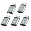 5PCS Lightning Female To USB C Male Cable Converter Carplay Type-C Phone Charger Adapter for IPhone 15 Pro Max Samsung Earphones