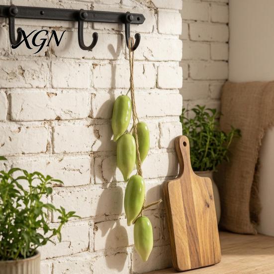 Realistic Fake Vegetables for Farmhouse Display Artificial Hanging String, Simulation Pendants, Kitchen Wall Vegetable Skewers Cafe Decor, Foam Props