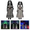 Halloween Decorations, Scary Ghost Girl Doll Yard Stakes for Outdoor Garden, Haunted House Ground Insert Signs