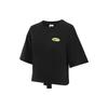 Logo Round Neck Solid Color T-Shirt Women Tops Black DM6575-010
