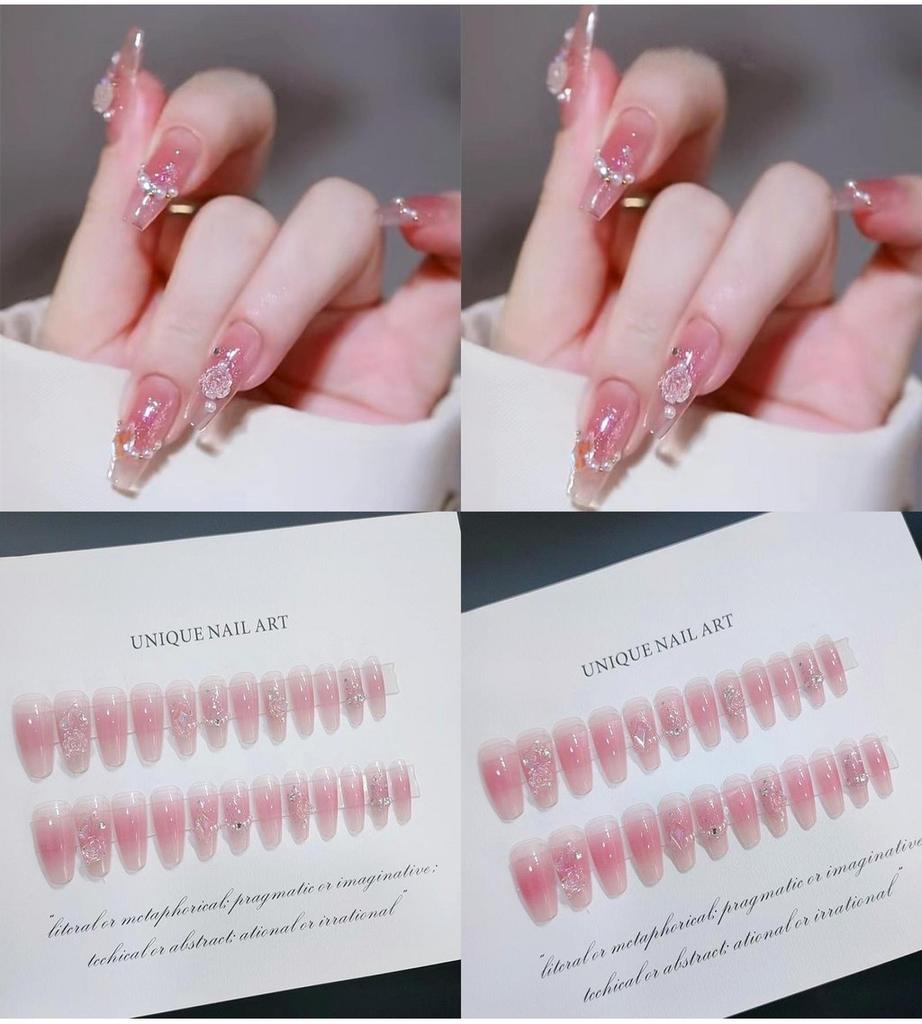 B461 Изготовленное вручную носимое изделие для светотерапии, оптовая продажа, готовые накладные ногти, подчеркивающие красоту рук