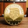 Памятная монета Трампа 2024 года, европейские и американские позолоченные золотые монеты, серебряные монеты, креативные декоративные монеты, игровые реквизиты, подарки