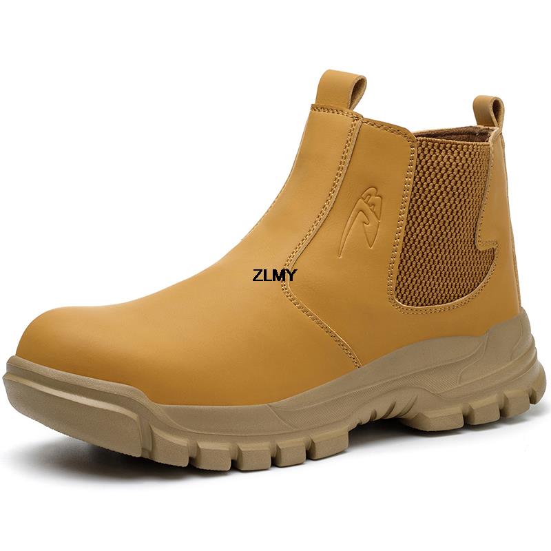 Модные ботинки для сварки ZLMY, противоискровые, мужские, высокие, рабочие, защитные ботинки, устойчивые к проколам, строительные, защитные ботинки, мужские, размер плюс 48