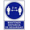 SIGN 1607 PLASTIC 345x245 ''MAINTAIN SAFETY DISTANCE''