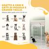 Adjustable Dog Gate 76-104cm, 106cm High Gate with 2 Extensions, White