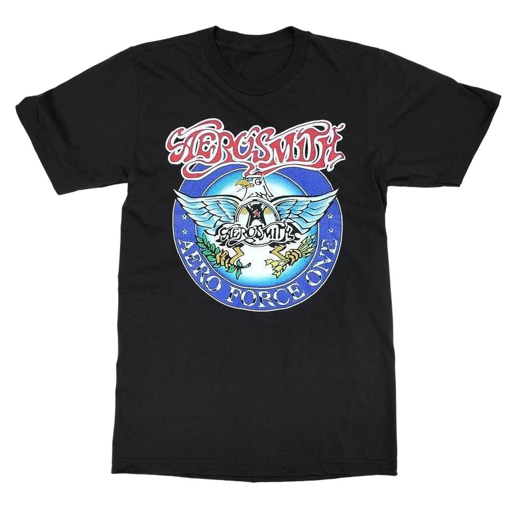 Aerosmith Aero Force One Band TShirt Cotton Graphic Tee Unisex Women Summer Streetwear Top