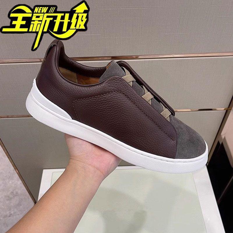 Мужские осенние кеды 2025 года с низким верхом, нескользящие, слипоны на резинках