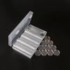 100pcs Clear Commemorative Coinning Storage Box Storage Protection Coinning Suitable Transparent Portable Round Storage Box