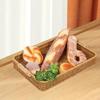 Плетеная корзина Прямоугольный поднос для сервировки Хранение продуктов для организации Блюдо Настольный Пикник для вечеринки