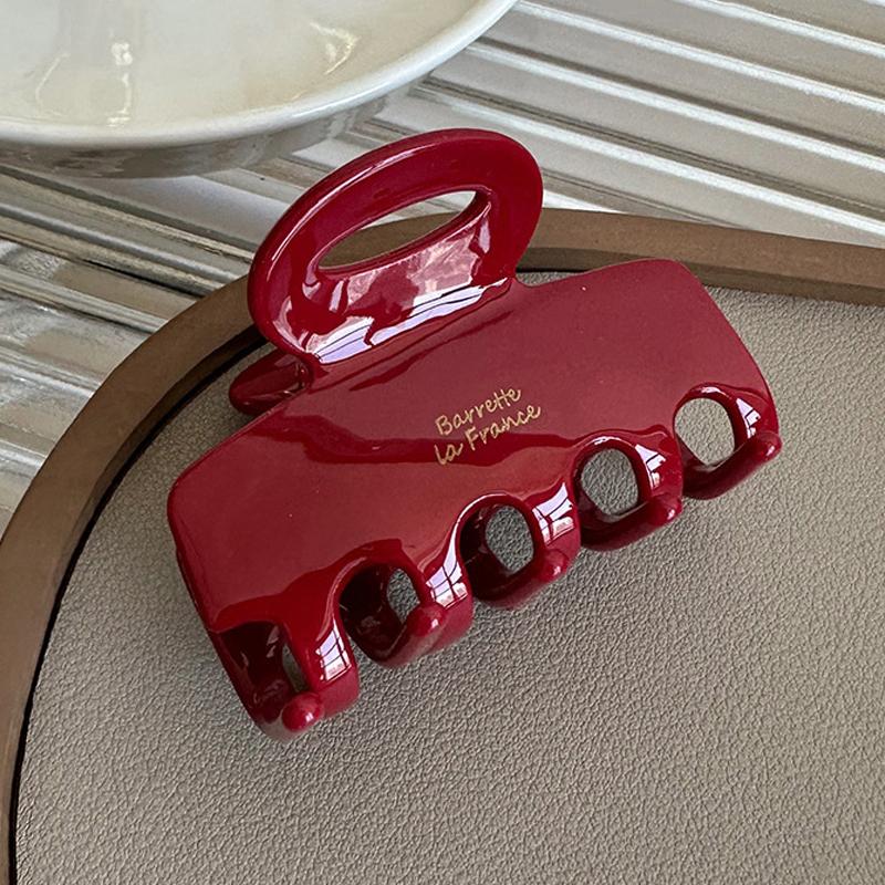 Заколка для волос в корейском стиле, красная, темпераментная, элегантная, зажим для волос, держатель для хвостика, шпильки для волос для женщин, простые аксессуары для волос