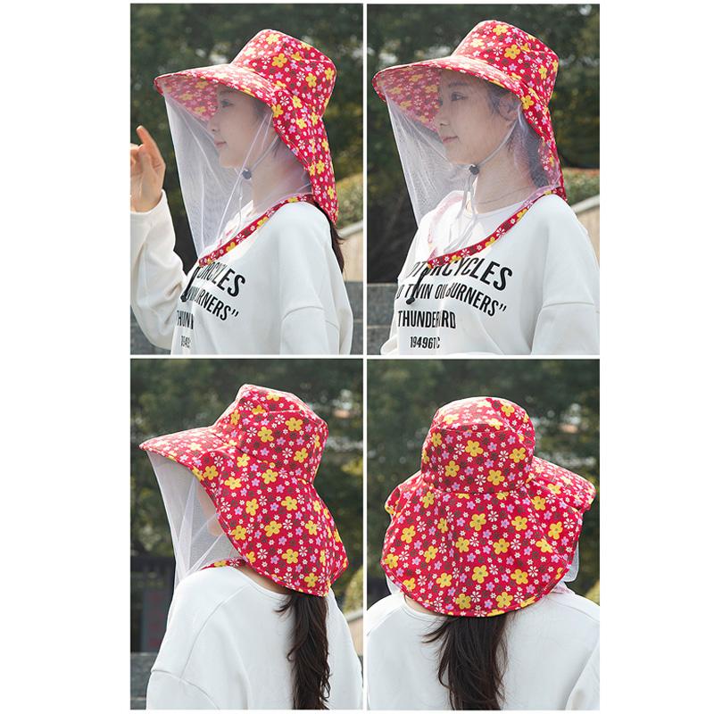 Женские многофункциональные дышащие козырьки для защиты от солнца, кепки, кепки из полиэстера, сетка от насекомых и комаров, лето, 6 стилей