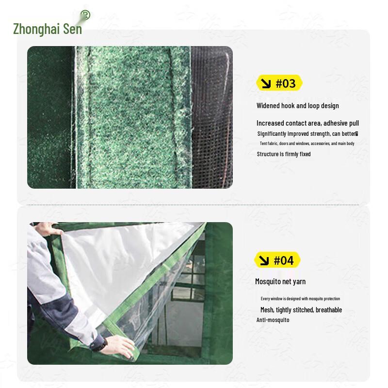 Zhonghaisen Heavy-Duty Moisture-Proof Tent Ground Tarp