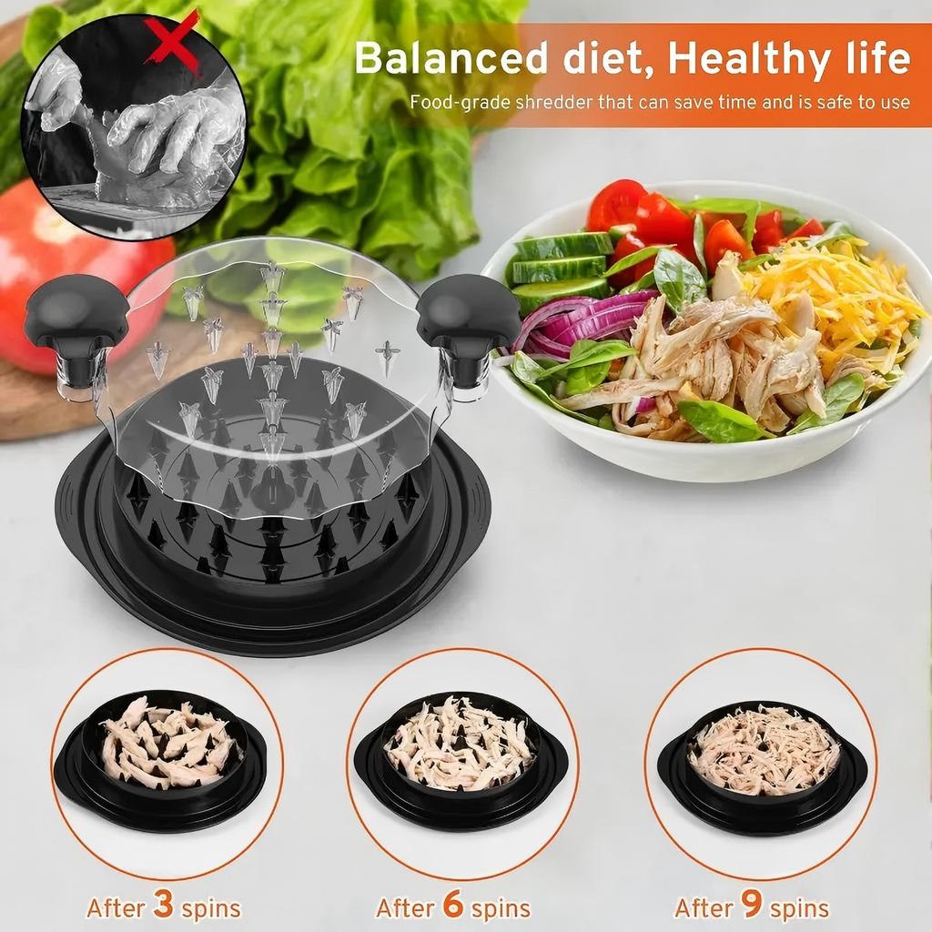 Инструмент для измельчения курицы, видимый измельчитель мяса Twist Chopper, мясорубка для курицы с противоскользящей полосой, подходит для говядины и курицы