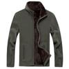 Men Softshell Fleece Casual Jackets Men Warm Sweatshirt Thermal Coats Solid Thickened Brand Clothing