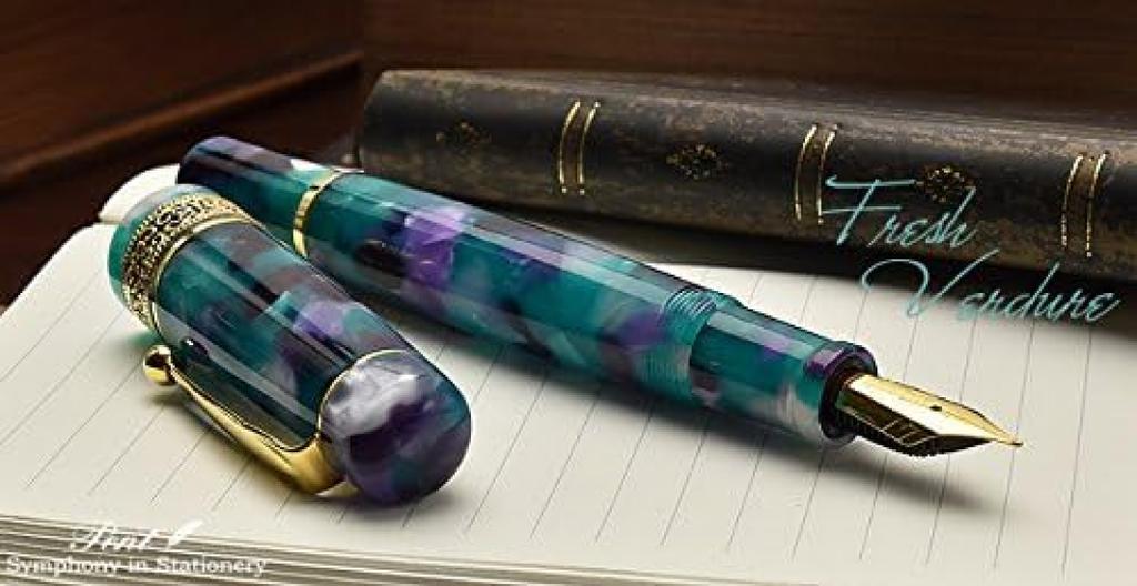 Подставка для перьевой ручки Pent Symphony Adagio на ручку F, прозрачная, оригинальная ручка Pen House, сине-зеленый день, (Прекрасная нить),