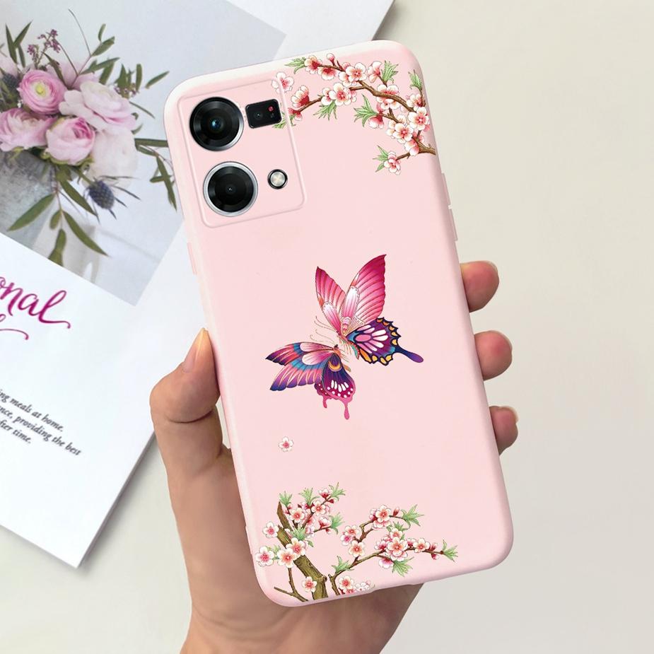 Чехол для Oppo Reno7 4G Чехол Oppo F21 Pro CPH2363 Стильный чехол с конфетным рисунком Мягкий силиконовый чехол для телефона Для Oppo Reno 7 F21Pro 4G