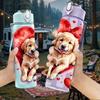 1PC Puppy Red Heart 750ml Color Plastic Sports Water Bottle Leakproof Flip Straw Lid Suitable for Sports Office Home Use
