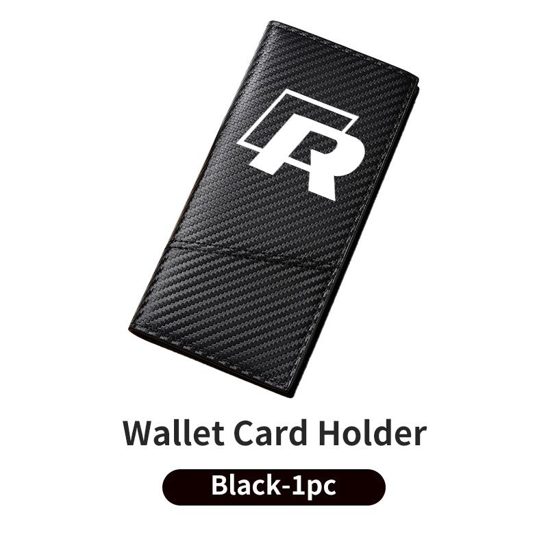 VFHJQ1 For Volkswagen VW Men's Carbon Fiber Wallet Large Capacity Car Card Holder Organizer Scirocco Jetta Beetle Golf 4 5 6 Passat