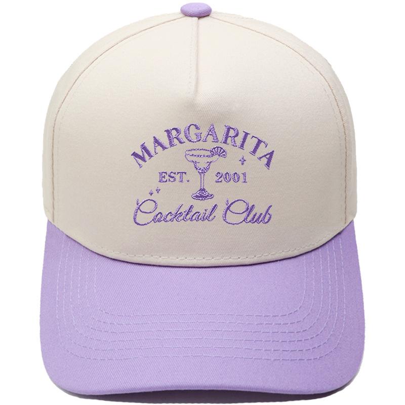 MARGARITA Cocktail Club Truck Driver Hat Embroidery Color Matching Baseball Cap Men's and Women's Casual