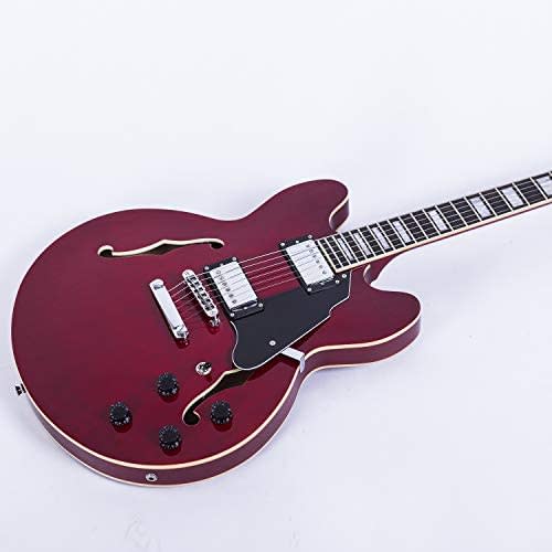 GROTE Jazz Electric Guitar Semi-Hollow Body (Red)
