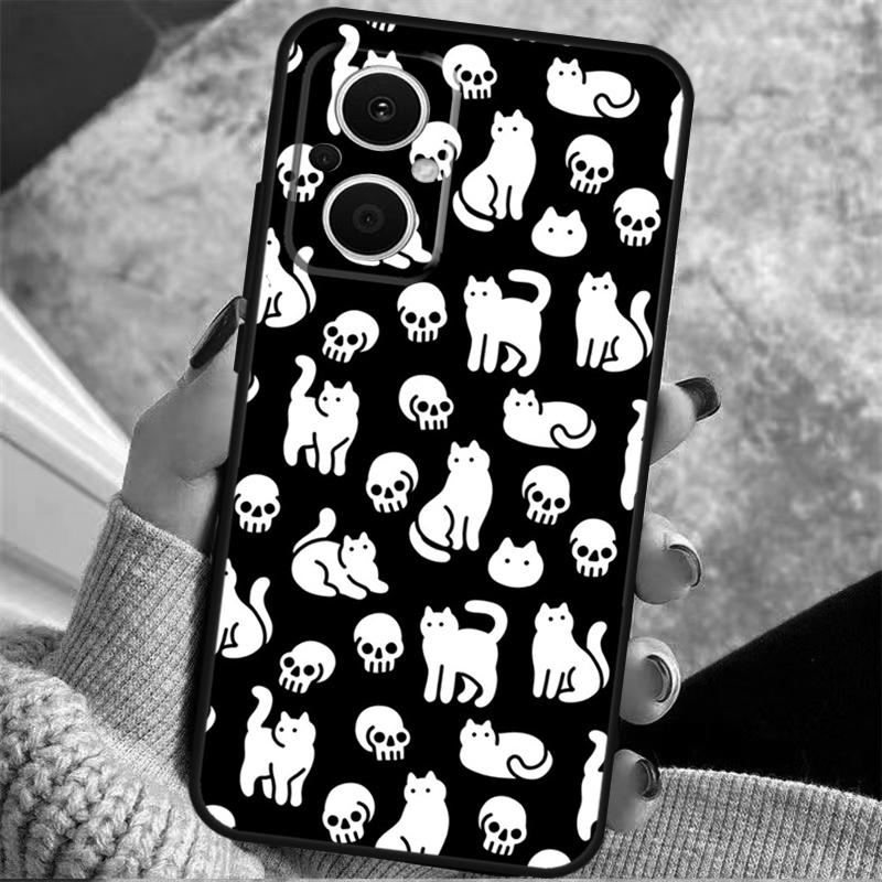 Чехол Черная кошка-ведьма для OPPO Reno 8T 7 8 Lite 14F 13F 11F 12F 10 11 12 13 14 Pro OPPO Find X9 X5 X6 X8 Pro