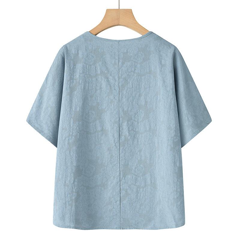 Весенняя и летняя одежда для среднего и пожилого возраста, повседневный тонкий костюм с короткими рукавами и семью брюками, костюм из двух предметов