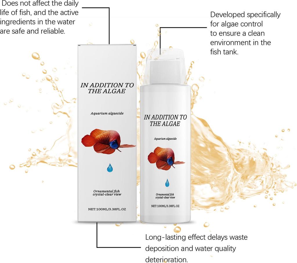 Аквариумный альгицид и очиститель воды для аквариума уменьшают отходы, осадок, воду и контролируют рост100 мл
