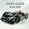1:Игрушечная машина, модель 18 EVO, сплав, футуристическая форма, четырехколесная амортизация, крутой звук и свет, рождественские подарки